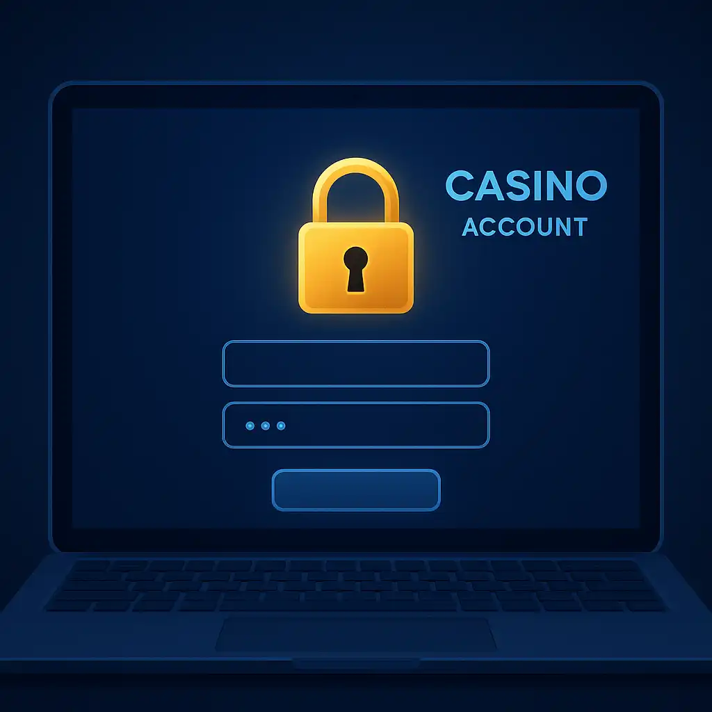 Secure Mafia Casino login screen with golden padlock